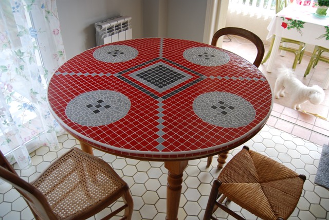 table d'appoint mosaique